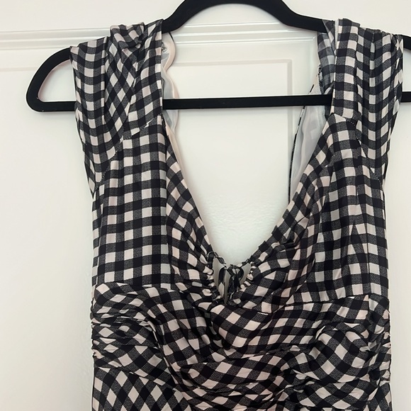 JCREW Collection tie-neck cap-sleeve maxi dress in gingham size 10 - Picture 4 of 14